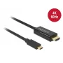 Vaizdo kabelio adapteris DeLOCK 85291 USB Type-C HDMI 2 m Juoda
