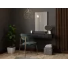 Tualetinis staliukas su veidrodžiu cama meble PAFOS 80×41.6×100 cm, MDF rėmas, 1 stalčius, matinė juoda