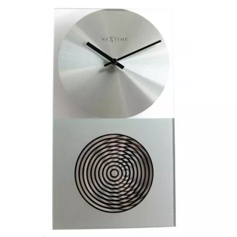 NeXtime klok 3028 OP sieninis laikrodis, 16x30,2 cm, stiklas, sidabrinis