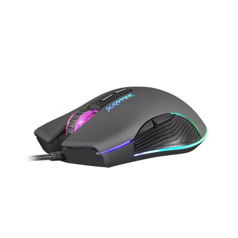 FURY Scrapper žaidimų pelė Ambidextrous USB Type-A optinė 6400 DPI