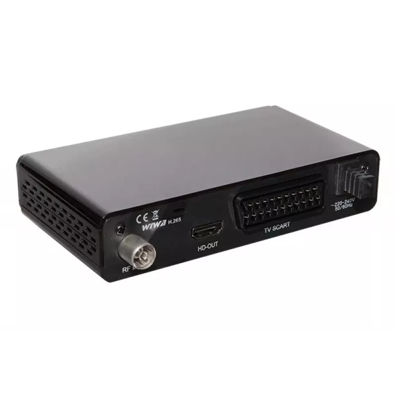 WIWA 2_275294 DVB-T/DVB-T2 HD imtuvas, H.265, HDMI 1.3, USB 2.0, SCART, juodas