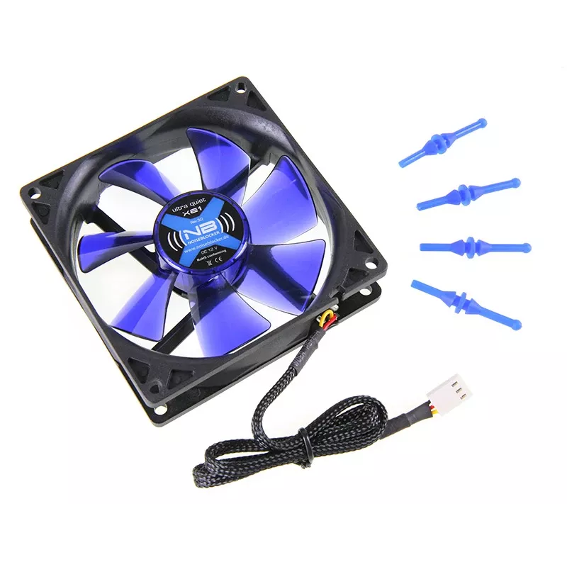 Kompiuterio korpuso ventiliatorius NoiseBlocker BlackSilentFan XE1 92 mm, 1500 RPM, 17 dB, 50 m³/h, 4 V, juodas