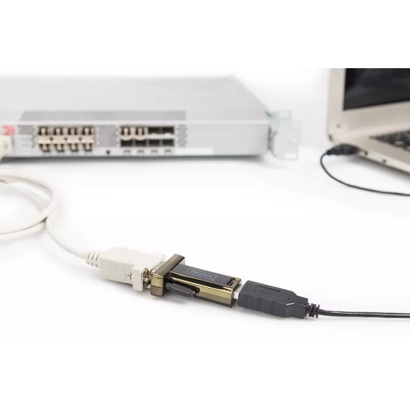 DIGITUS USB 2.0 į RS232 konverteris su DB9 kištuku ir 80 cm USB kabeliu, FTDI FT232RL mikroschema
