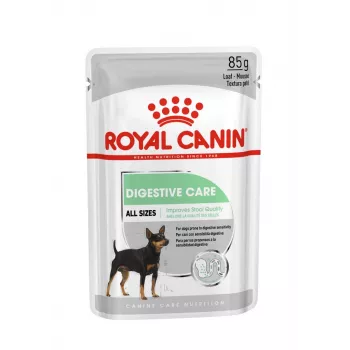 Šlapias šunų maistas Royal Canin Digestive Care Meat & Vegetable maišeliai 12 x 85 g — suaugusiems šunims, virškinimo palaikymui