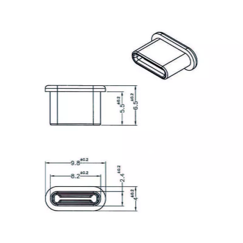 Apsauginis kištukas USB Type-C lizdui DeLOCK 64014 juodas 10 vnt.