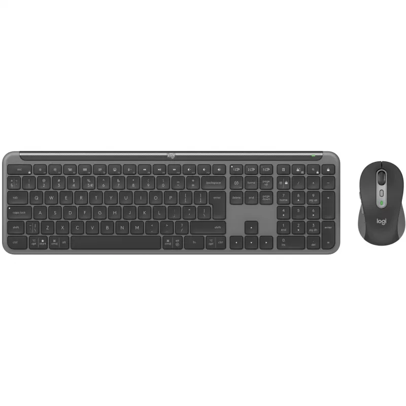 Logitech MK950 Signature Slim klaviatūra ir pelė rinkinys belaidis RF Bluetooth QWERTY US International Graphite