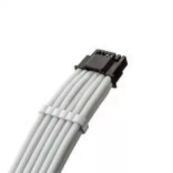 CableMod C-Series Pro ModMesh 16 kontaktų į 4×8 kontaktų pintas kabelis Corsair Type 3/4 maitinimo blokams, 60 cm, baltas