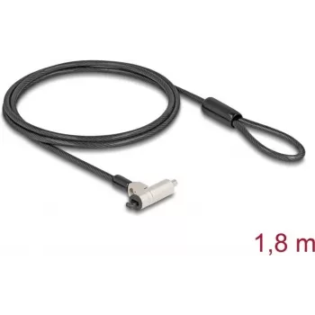 Kabelinė spyna Navilock 20931 juoda sidabrinė 1,8 m 4,5 mm
