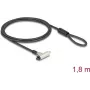 Kabelinė spyna Navilock 20931 juoda sidabrinė 1,8 m 4,5 mm