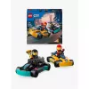 Konstrukcinis žaislas LEGO 60400 City Go-Karts su lenktynininkais – rinkinys su minifigūrėlėmis ir transporto priemonėmis