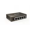 Nevaldomas komutatorius TENDA TEG1005D — 5x Gigabit RJ-45 prievadai, 10 Gbit/s perjungimo talpa, pilkas metalinis korpusas