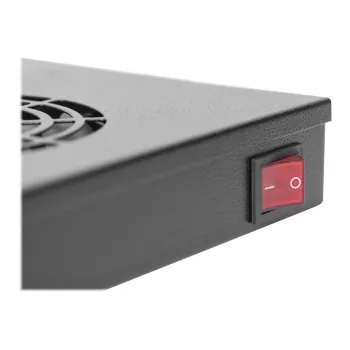 Vėdinama aklinė plokštė Digitus DN-19 FAN-4-HO-SW