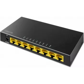 LogiLink Desktop Gigabit Ethernet Switch, 8-Port, schwarz Interface: 8x 10/100/1000 MBit/Sek. RJ45-Ports (NS0117)