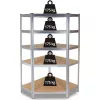 Sodo įrankių lentynų stovas Top e shop Rack GC9030 — cinkuotas plienas ir MDF, 900x300x1800 mm, laisvai pastatomas / tvirtinamas prie sienos, 875 kg talpa