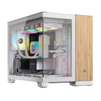 Korpusas Corsair CC-9011288-WW Midi Tower Bamboo, Baltas