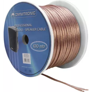 Garsiakalbių kabelis Omnitronic 30300611, 2x2,5 mm², 100 m ritė
