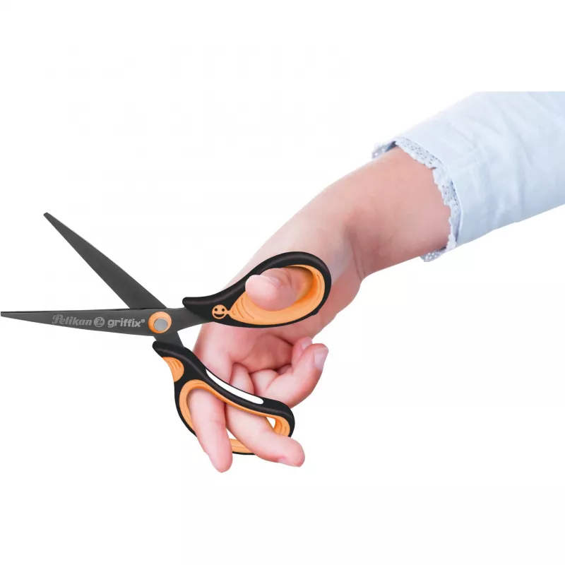 Pelikan Griffix Universal Straight Cut Black Orange Adult Single 819060 – universalus tiesaus pjūvio pjaustytuvas suaugusiems