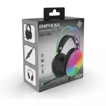Cian Technology GmbH INCA Gaming Headset IGK-X8S 7.1 USB RGB-LED juodas