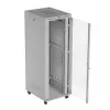 Stovimas serverinis spintos korpusas LANBERG FF01-8047-12SL 47U 800x1000 mm pilkas su priekinėmis ir galinėmis stiklinėmis durimis bei LCD skydelio vieta