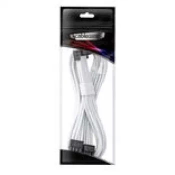 CableMod C-Series Pro Connection Cable - Variant A, 90°, 16 kontaktų į 2x8 kontaktų PCIe, balta