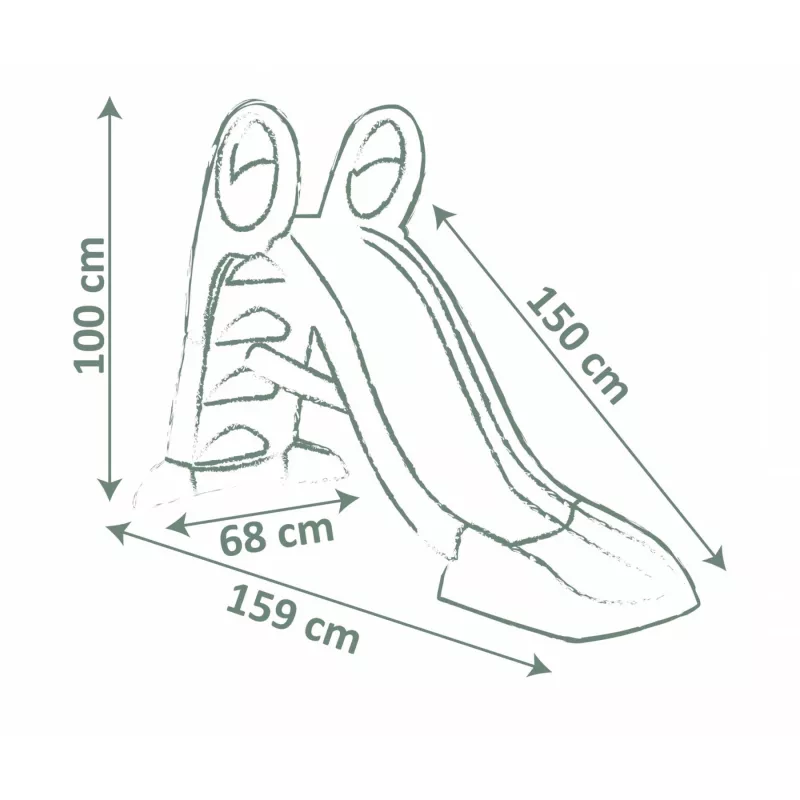 Žaidimų komplektas Smoby 820509 – plastikinis su čiuožykla, 1590×680×1000 mm, nuo 2 m.