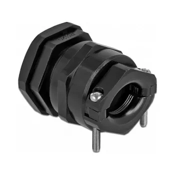 Kabelio įvadas DeLOCK 60361, juodas, metalas/plastikas