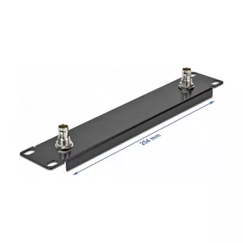 Priekinis skydelis DeLOCK 10 colių su 2 x BNC jungtimi 1U juodas