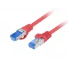 LANBERG PATCHCORD S/FTP CAT.6A 0,5M RAUDONAS LSZH