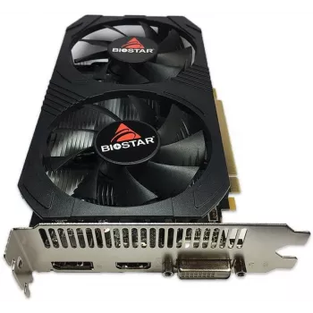 Vaizdo plokštė BIOSTAR Radeon RX 560 4 GB GDDR5, 128 bitų, PCIe 3.0, 1275/1175 MHz, HDMI+DP+DVI