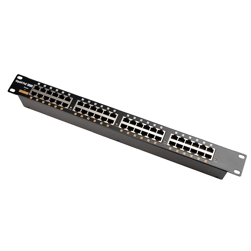Extralink Gigabit PoE Injektorius 24 prievadai 24x 1000Mb/s RJ45, montuojamas į stelažą