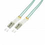 Logilink Patch-Cable LC kelių režimų (M) – LC kelių režimų (M) 50 m, šviesolaidis 50/125 µm OM3, halogenų neturinti, akvamarinas (FP3LC50)