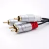 Qoltec 52338 audio kabelis 2 x RCA (kištukas) / 2 x RCA (kištukas), 3 m, juodas