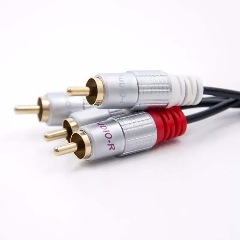 Qoltec 52338 audio kabelis 2 x RCA (kištukas) / 2 x RCA (kištukas), 3 m, juodas
