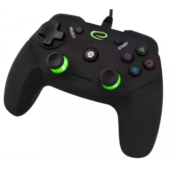 Žaidimų pultas ESPERANZA EGG110K laidinis USB su vibracija, 12 mygtukų, 1,5 m laidas – PC ir PS3