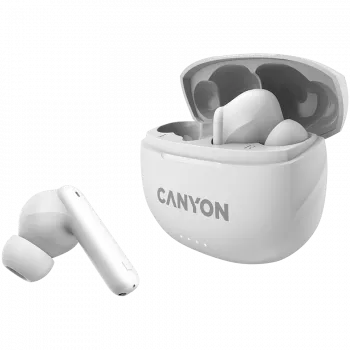 Belaidės ausinės Canyon CNS-TWS8W Baltos