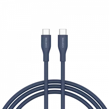 CANYON CC60SC10 USB-C į USB-C laidas, 60W, 1m, Silikoninis, Tamsiai mėlynas