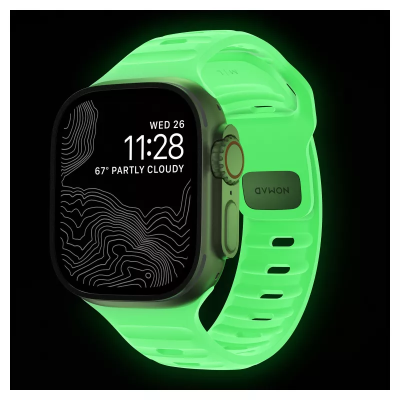 Nomad Sport Band Light Green Rubber – 21,5 mm, 160–195 mm