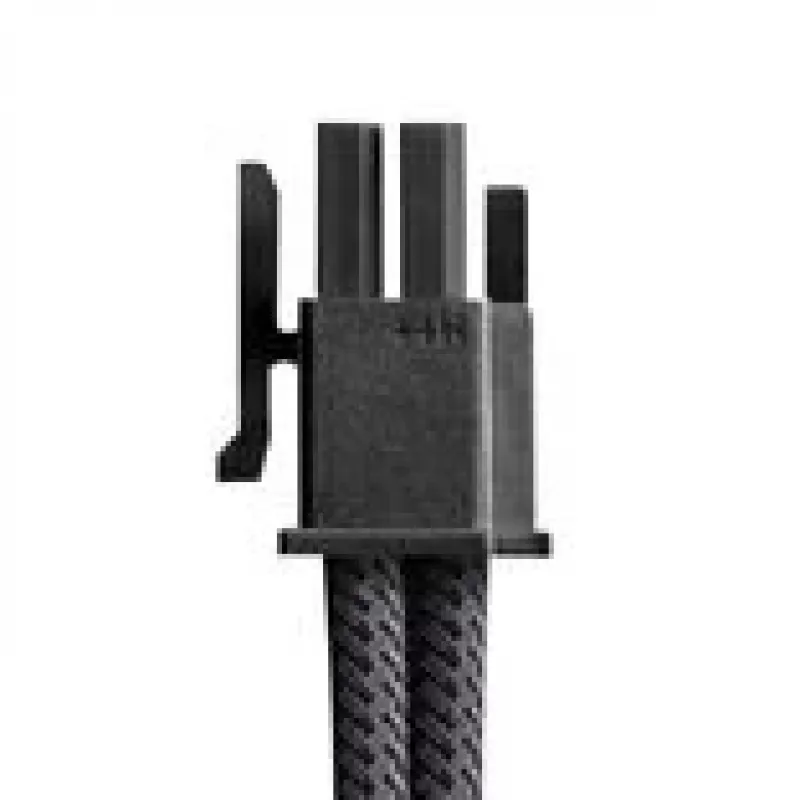 CableMod ModMesh 12V-2x6 PCIe kabelis Corsair Type 5 RMx Shift maitinimo šaltiniams, 90° jungtis, anglies spalva, 65 cm