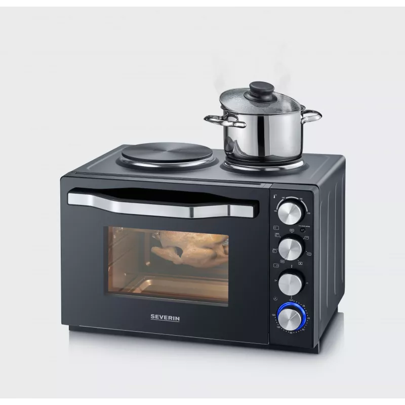 Mini orkaitė Severin TO 2074 30L 2500W Juoda Grilis