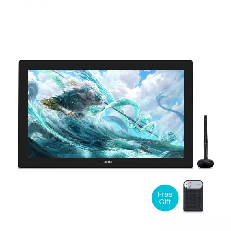Huion Kamvas Pro 24 4K GT2401 interaktyvus piešimo ekranas, 23,8 colio IPS 3840x2160, 16:9, 8192 spaudimo lygiai, 140 % sRGB