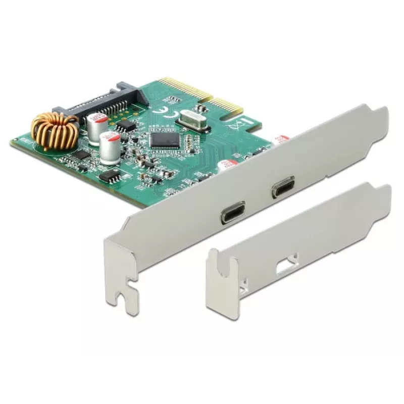 PCIe kortelė DeLOCK 90397, USB 3.2 Gen 1, 2 prievadai, Low Profile
