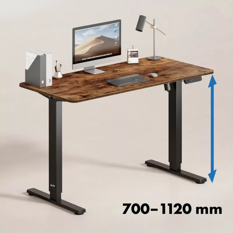 Ergo Office elektrinis reguliuojamo aukščio stalas, max aukštis 1160 mm, max apkrova 80 kg, be stalviršio, juodas, ER-400 B