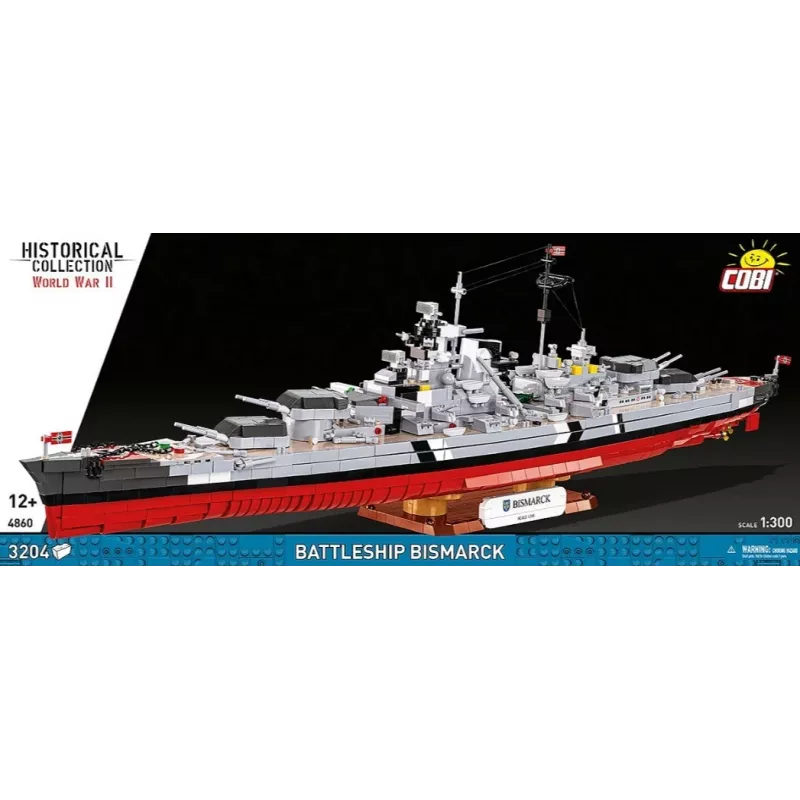 Statybinis rinkinys Cobi Mūšio laivas Bismarck modelis su 3204 detalėmis - Cobi CO BI-4860