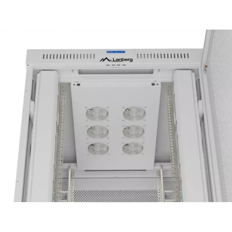 19 colių stovo spinta LANBERG FF01-8047-23SL 47U 800x1200 mm pilka su perforuotomis durelėmis