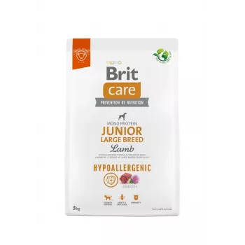 Brit Care Hypoallergenic Junior Large Breed ėriena 3 kg – sausas ėdalas šuniukams