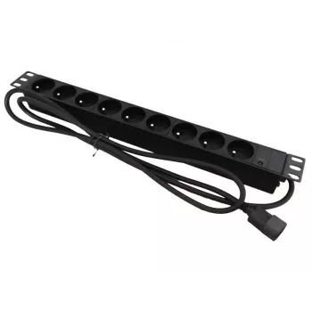 19 colių stovo PDU maitinimo juosta 9x CEE 7/5 su C20 kištuku