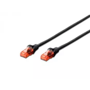 Tinklo kabelis Digitus CAT 6 U/UTP patch cord RJ-45 Cat6 3m Juoda