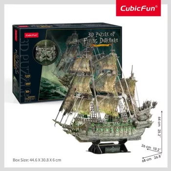 3D LED dėlionė „Flying Dutchman“ modelis L526H, No name – surinktas apšviestas modelis
