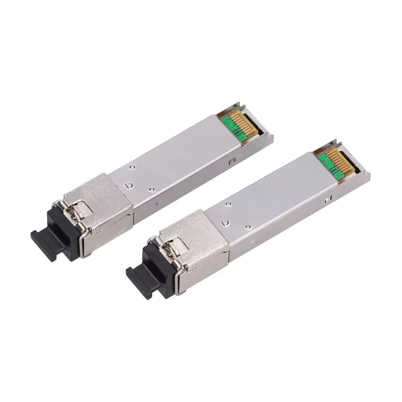 SFP WDM šviesolaidinis siųstuvų-imtuvų rinkinys Extralink 1.25G 1310/1550nm vienmodis 3km SC DOM