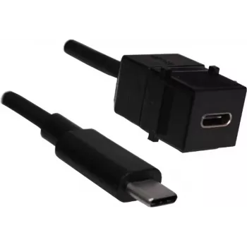 USB-C ilginimo kabelis Bachmann 917.1212 24 kontaktų USB-C kištukas į lizdą 50 cm USB 3.1 Power Delivery 60W